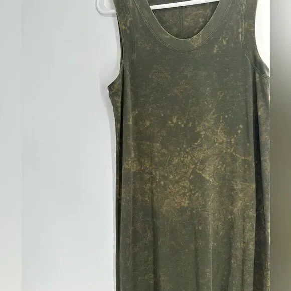 Lululemon All Yours Tank Maxi Dress *Wash Cloudy Wash Dark Olive - Picture 5 of 9